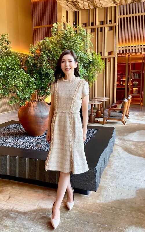 《Royal protcol》タチアナ・ラメツイード・マーメイド・ワンピース（バフ・ドゥ・ロワ）