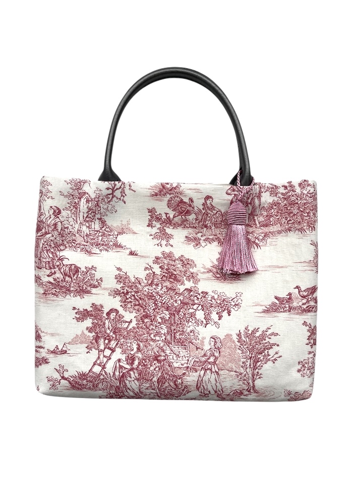 CHAREIー茶麗　トワルドゥジュイ・プチトートバッグ（ルージュ）