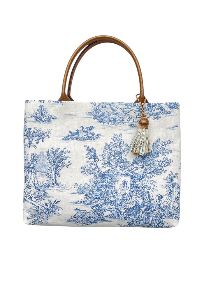 CHAREIー茶麗　トワルドゥジュイ・プチトートバッグ（Blue）