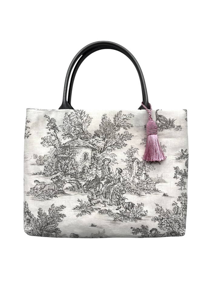 CHAREIー茶麗　トワルドゥジュイ・プチトートバッグ（ノアール）